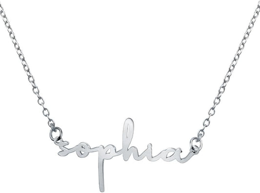 PicturesOnGold.com Custom Name Necklace For Women Personalized Name Necklace in Sterling Silver or Gold Necklace Personalized with any Name or Word