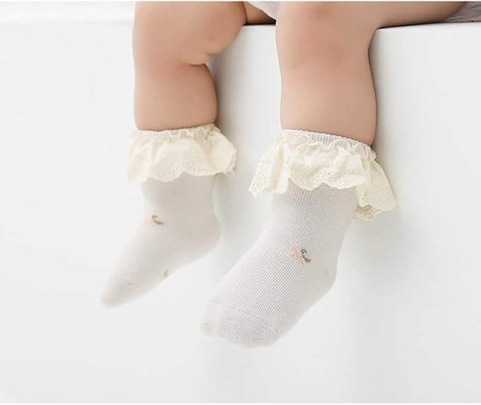 Toptim Newborn Baby-girls Socks and Bow Infant Toddler Ankle Socks