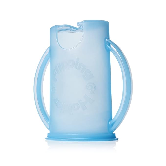 Squeeze Proof Food Pouch Holder for Toddlers, Babies, Kids, Mess Free No Squeeze Juice Box Drink and Applesauce Snack Holder with Easy Grip Handles and Lid