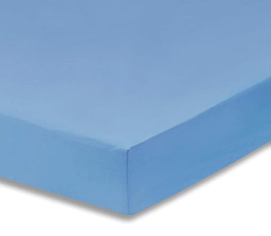 Everyday Kids Fitted Crib Sheet, 100% Soft Breathable Microfiber Baby Sheet, Fits Standard Size Crib Mattress 28in x 52in, Light Blue Nursery Sheet