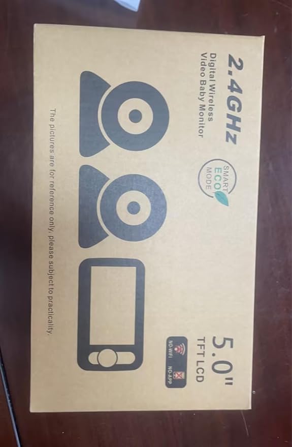 Upgrade Baby Monitor with 30-Hour Battery, 5" Large Split-Screen Video Baby Monitor with 2 Cameras and Audio, Remote Pan/Tilt/Zoom, Two-Way Talk, Room Temperature, Auto Night Vision