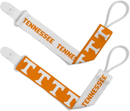 BabyFanatic Officially Licensed Unisex Pacifier Clip 2-Pack - NCAA Tennessee Volunteers - Officially Licensed Baby Apparel