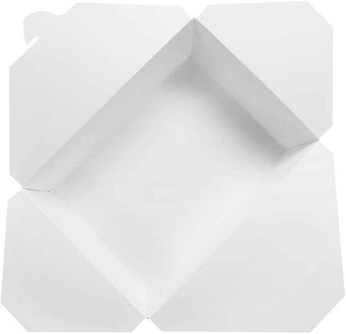 Karat FP-FTG76W 76 fl.oz. 7.8" x 5" X 2.4" Fold-to-Go Box #3, White (Pack of 200)