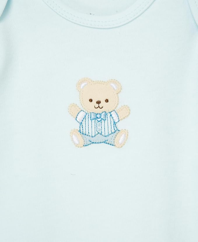 Little Me Clothes for Baby Boys' 2-Piece Nightgown and Cap Set 100% Cotton with Elastic Bottom, Baby Essentials, 0-3 Months