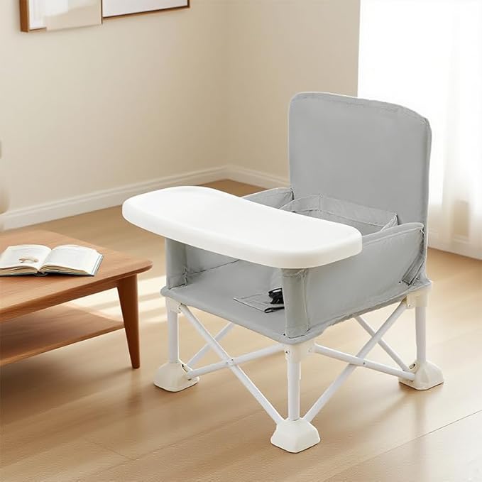 Portable Baby Seat Travel,Compact Folding Baby Chair with Safety Straps,Perfect for Travel, Camping,Beach