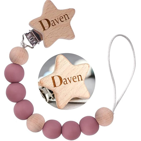 Personalized Pacifier Clips,Personalized Stroller Clip with Name Pacifier Clip
