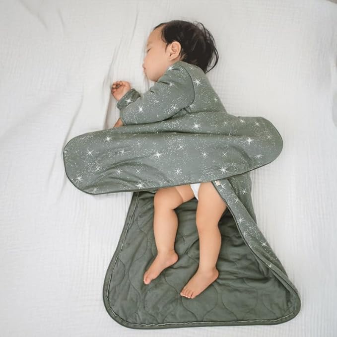 GUNAMUNA Unisex Long-Sleeve Sleep Sack, Wearable Sleep Bag for Babies and Toddlers, Soft Rayon, 1.0 TOG, 3 to 36 Months