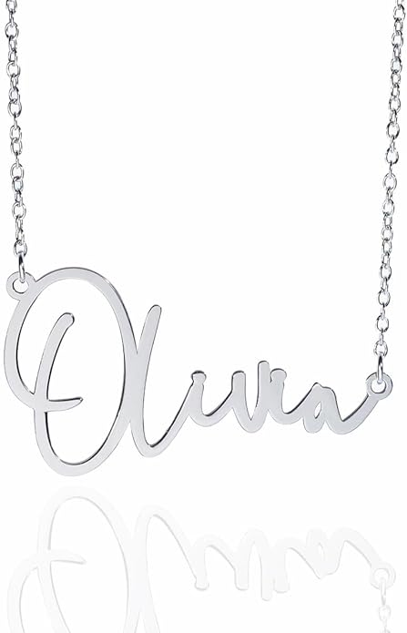 PicturesOnGold.com Custom Name Necklace For Women Personalized Name Necklace in Sterling Silver or Gold Necklace Personalized with any Name or Word