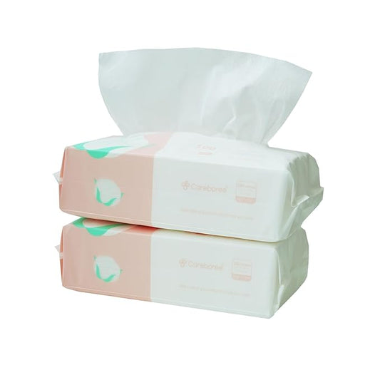 Ultra Soft Dry Baby Wipes Unscented Multi-Purpose Pure Cotton Tissue For Sensitive Skin (2 PACK-200 Count)