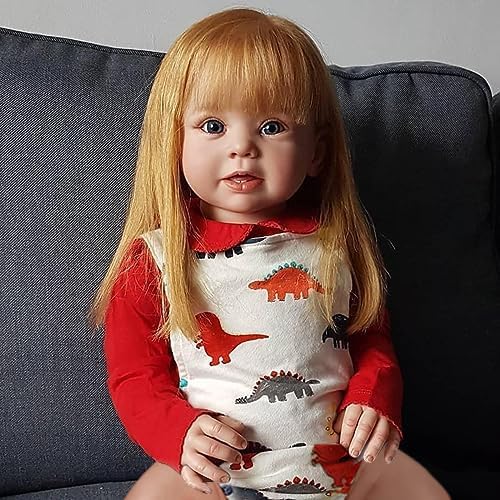 MYREBADY Lifelike Reborn Baby Dolls Nita - 20 Inch Soft Body Realistic Baby Doll Girl Doll, Blue Eyes, Blond Hair, Handmade Real Life Baby Dolls with Gift Box for Kids Age 3+ Collectors