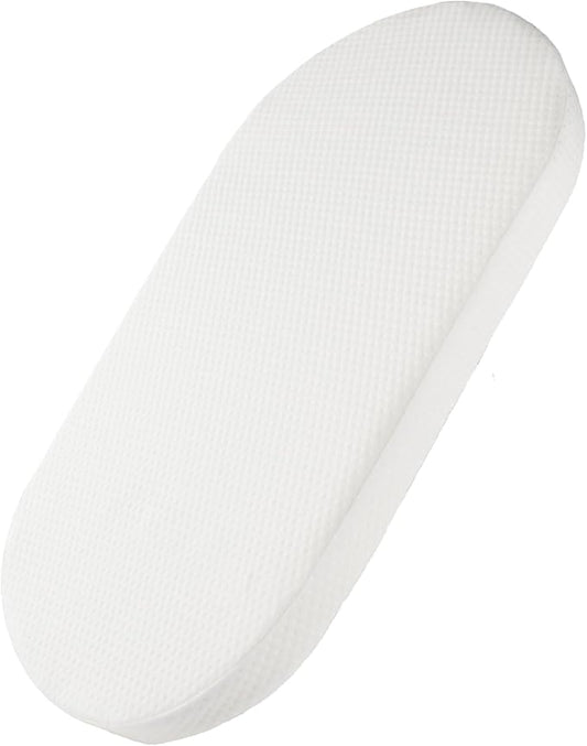 Mecc ecoh Baby Bassinet Mattress, 100% Breathable Cover, Water-Resistant Lining, Oval 32"x16"x2" Fit for Fisher-Price Series/Delta Children Sweet Beginning, Sweet Dream, Curve, Rocking & Moses Basket