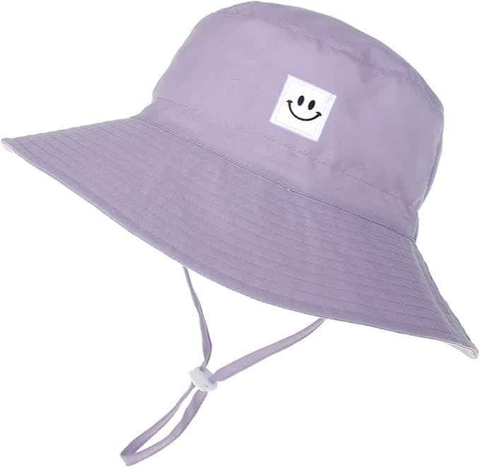 MaxNova Baby Sun Hat Smile Face UPF 50+ Toddler Bucket Hat for Boys Girls 0-7 Years