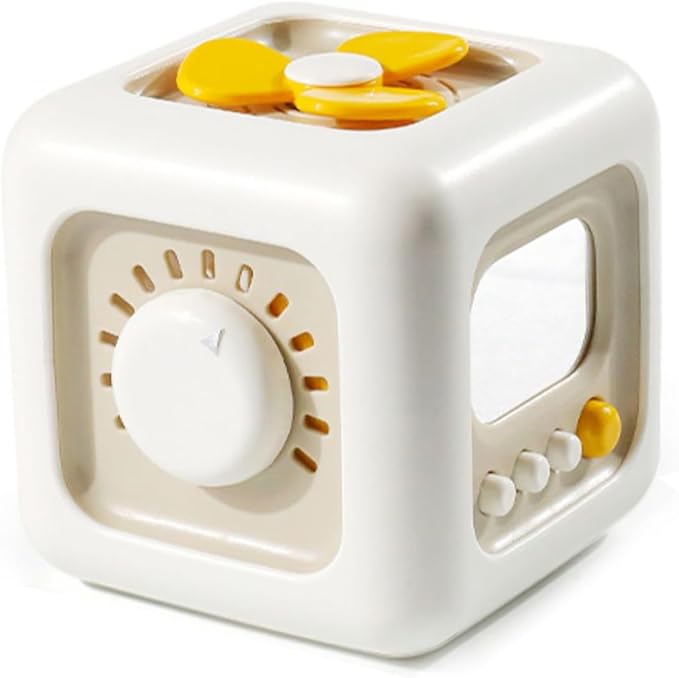 Jollybaby Montessori Block Toy - Educational Busy Cube 6-n-1 Kids Preschool Baby Toddler Travel Toys 12M+, Learning Stimulation Activity Boards for Toddlers 3 Years Old Gift (D Set)