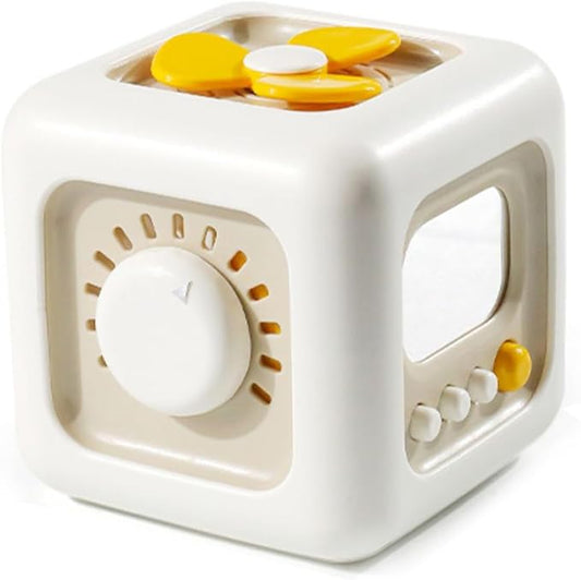 Jollybaby Montessori Block Toy - Educational Busy Cube 6-n-1 Kids Preschool Baby Toddler Travel Toys 12M+, Learning Stimulation Activity Boards for Toddlers 3 Years Old Gift (D Set)