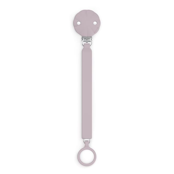 Suavinex Wonder Silicone Baby Pacifier Clip, Spain's #1 Baby Bottle and Pacifier Brand, Paci Clips for Babies, Essentials, Mist Lavender