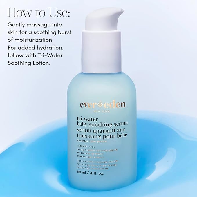 Evereden Tri Water Baby Serum, 4 fl oz. |Clean and Clean Baby Care | Non-toxic and Fragrance Free | Clean Ingredients