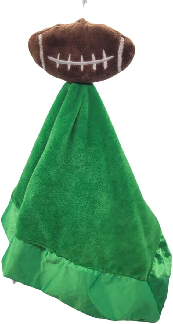 Yikestwins Football Lovey Blanket for Baby | Large 20" x 20" Baby Lovey Unisex | Cute Football Security Blanket for Babies and Toddlers