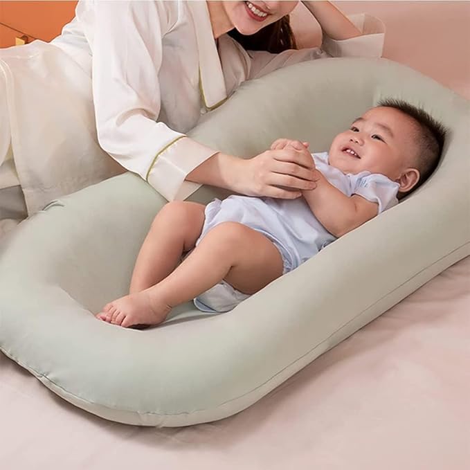 Baby Lounger - Baby Lounger for Newborn, Breathable & Soft Baby Nest Cover Co for Baby 0-12 Months, Baby Essentials Gifts, Portable Infant Lounger, Baby Snuggle Lounger Me (Blue-2)