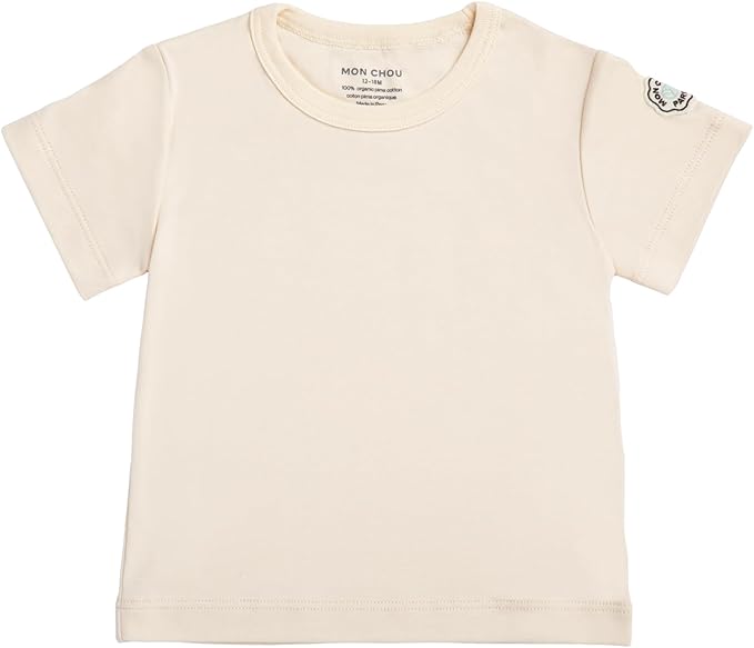 Mon Chou Premium Short Sleeve Shirt - Ultra Soft, 100% Pima Cotton Crew Neck Baby T Shirts - Organic Cotton Baby Clothes