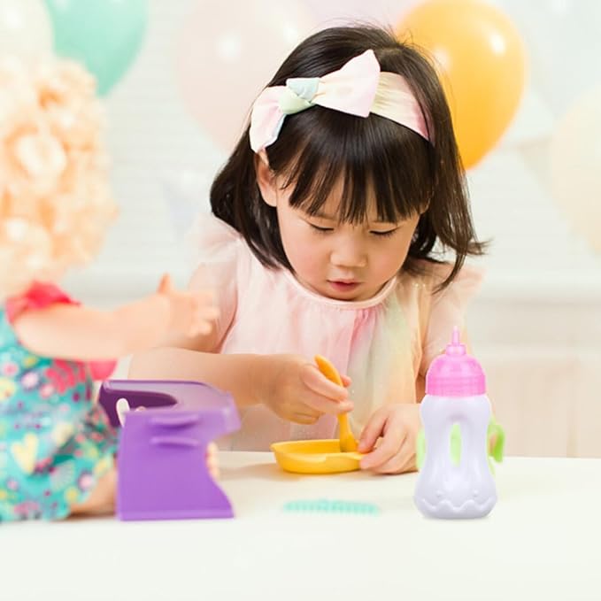 Totority 6pcs Baby Doll Bottles Mini Empty Milk Bottle Toys Baby Shower Doll House Supplies