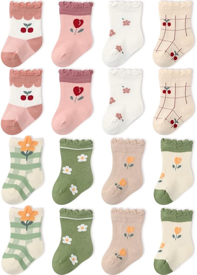 Toptim Newborn Baby-girls Socks and Bow Infant Toddler Ankle Socks
