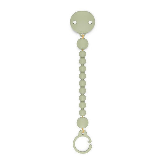 Suavinex Color Essence Silicone Baby Pacifier Clip, Single Piece 100% Soft Silicone Chain, Baby Accessories, Baby Essentials, Designed in Spain (Jungle Green)