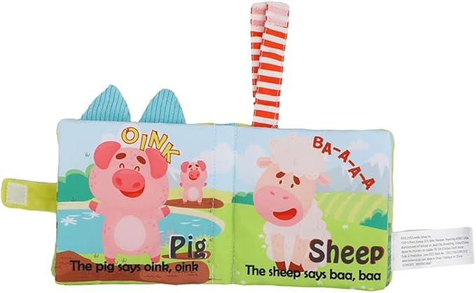 Soft Baby Books – Crinkle Cloth Books for Infants, Touch and Feel Sensory Toys, Baby Gifts for 0-6-12-18 Months, Bunny & Farm Theme (2-Pack)