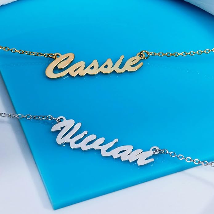PicturesOnGold.com Custom Name Necklace For Women Personalized Name Necklace in Sterling Silver or Gold Necklace Personalized with any Name or Word