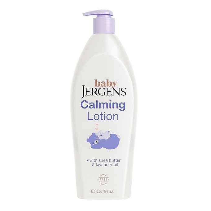 Jergens Baby Calming Lotion, Baby Calming Lotion, Lavender Baby Lotion, Baby Moisturizer with Shea Butter and Lavender Oil, 16.8 Fl Oz