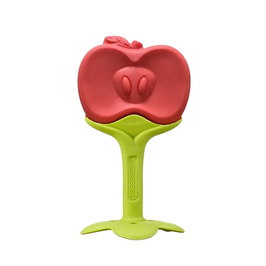 Innobaby Original Teethin Smart EZ Grip Fruit Teether and Sensory Toy for Babies and Toddlers in Apple. BPA Free Teether