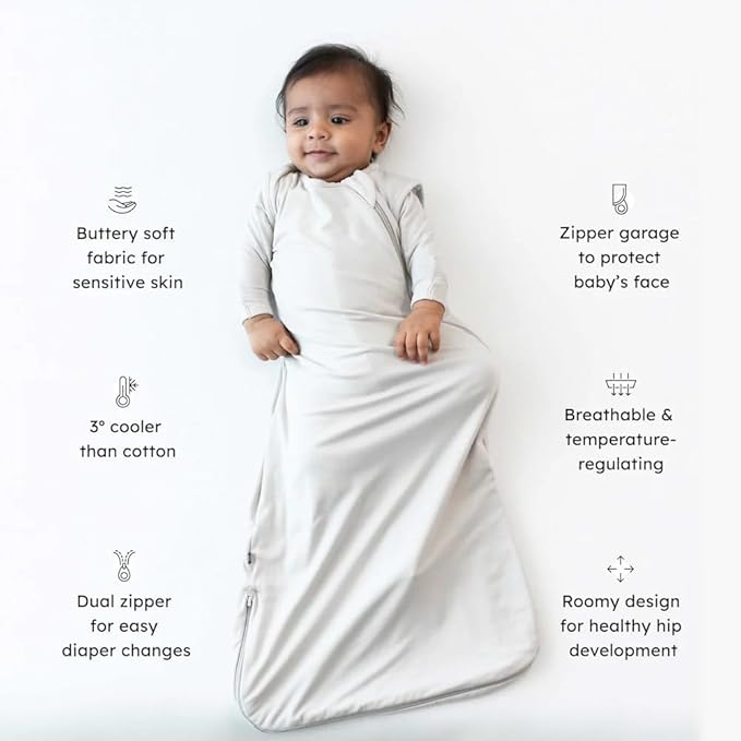 KYTE BABY Unisex Sleep Bag for Babies and Toddlers, 97% Rayon Made From Bamboo, 3% Spandex, 0.5 Tog (Small, Sakura)