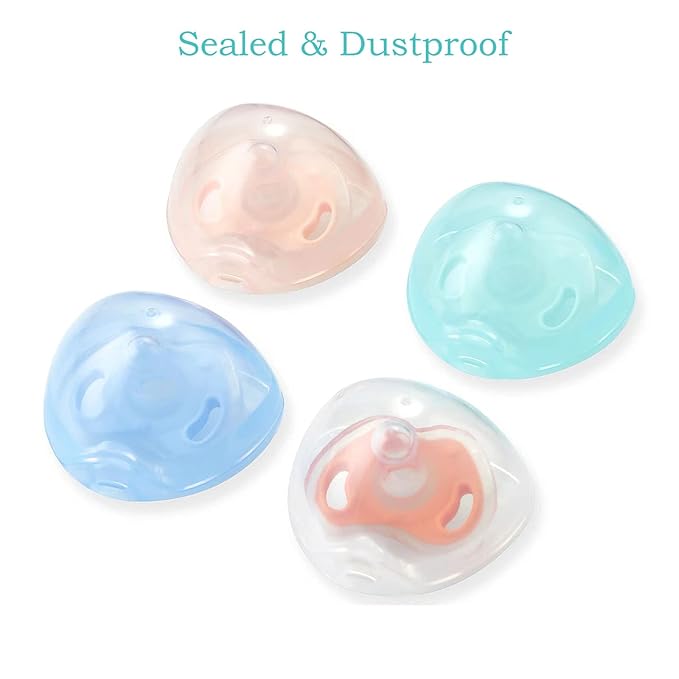 PandaEar Pacifier Nipple Holder Case Container Boxes (4 Pack)| Universal Accessories Holders| Travel Cases| BPA Free