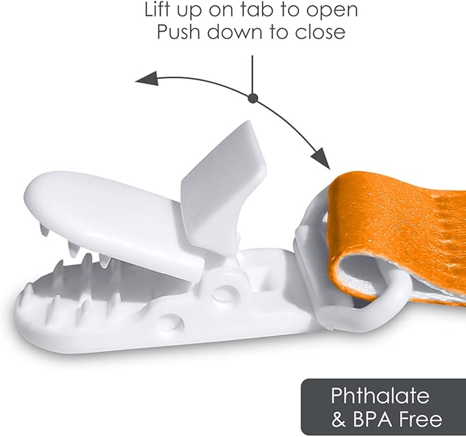 BabyFanatic Officially Licensed Unisex Pacifier Clip 2-Pack - NCAA Tennessee Volunteers - Officially Licensed Baby Apparel