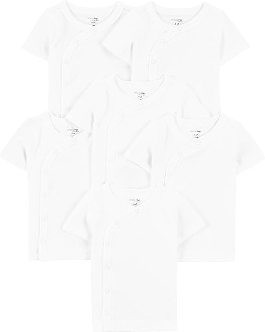 Simple Joys by Carter's Baby Boys' 6-Pack Side-snap Short-Sleeve Shirt