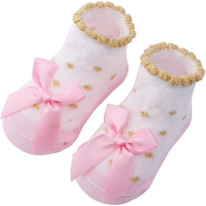 Toptim Newborn Baby-girls Socks and Bow Infant Toddler Ankle Socks