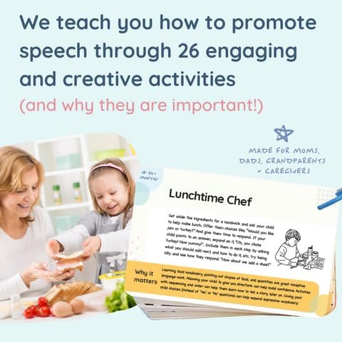 Curious Baby™ Speech & Language Development Cards (0–36 Months) | 26+ Research-Based Activities for Babies, & Toddlers, Educational Activity Milestone Flash Card Baby
