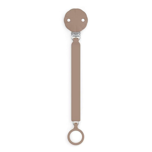 Suavinex Wonder Silicone Baby Pacifier Clip, Spain's #1 Baby Bottle and Pacifier Brand, Paci Clips for Babies, Essentials, Raw Umber