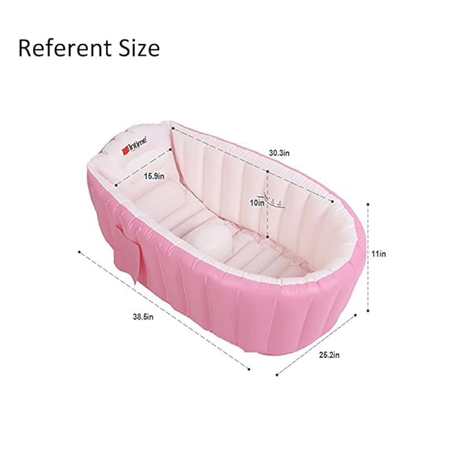 Inflatable Baby Bathtub,OIF Portable Kid Infant Toddler Thick Soft Cushion Air Swimming Pool Central Seat