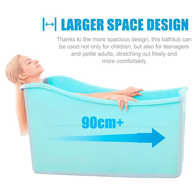 Large Foldable Bathtub for Toddler Collapsible Baby Bathtub Portable Bath tub Lightweight for Children Twins Petite Adult