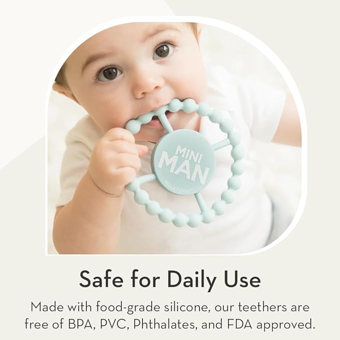 Baby Teether by Bella Tunno, Silicone Teethers for Babies 3-6 months, 6-12 months, Baby Toys, Pacifier, Teething Relief, Boys, Girls, Sweet Cheeks