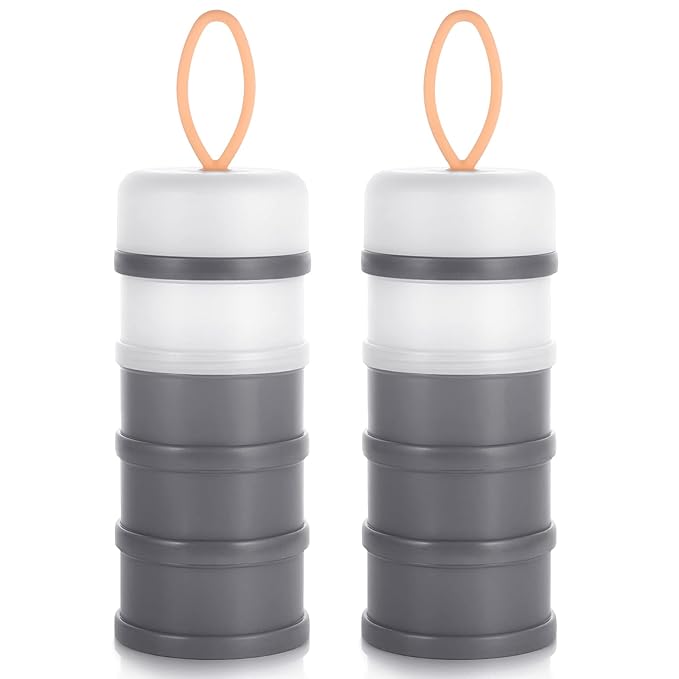 Accmor 2 Pack Baby Formula Dispenser On The Go, Stackable Formula Dispenser Formula Container to Go, Non-Spill Portable Milk Powder Kids Snack Storage Container, BPA Free