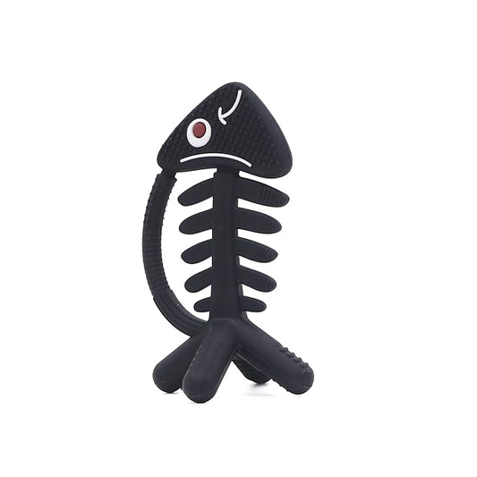 3in1 Infant Toys, Black and White Baby Toys 0-6 Month Teething Toys 0-3-6-12 Months, Teethers for Babies 3-6 6-12 Months for Teething Relief,Baby Gift,Silicone,Sensory,USA Patent Pending, Fish