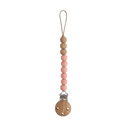 mushie 100% Silicone Baby Pacifier Clip BPA Free | Eva (Powder)