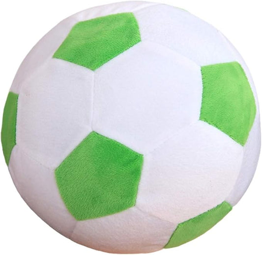 Plush Soccer Balls - Fluffy Stuffed Toy Soccer Ball Plush Pillow Soft Durable Stuff Soccerball Gift for Kids Boy Baby (Green - White,11.8inch/30cm)