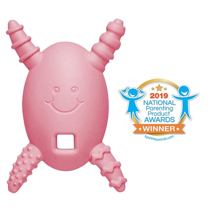 The Official Molar Magician Baby Teether - Freezable Molar Teething Toy for Baby, Infant & Toddler - Made in The USA - Sensory Toy 3-12, up to 18 Months, Pink