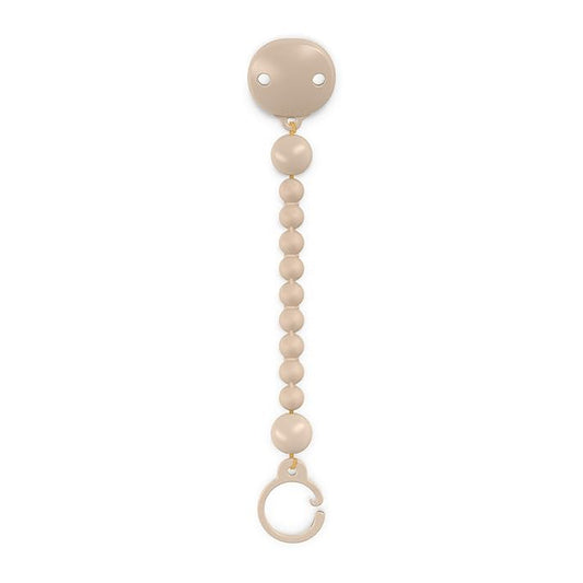Suavinex Color Essence Silicone Baby Pacifier Clip, Single Piece 100% Soft Silicone Chain, Baby Accessories and Essentials, Designed in Spain (Irish Cream)