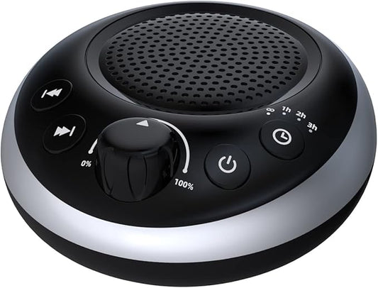 (2024 Upgrade)Rechargeable Portable Brown Noise Machine 2000mAH Large Battery Sound White Noise Machine 30 Soothing Sounds for Baby Kids Adults Sleep Machine Auto-Off Timer for Travel Camping and Home