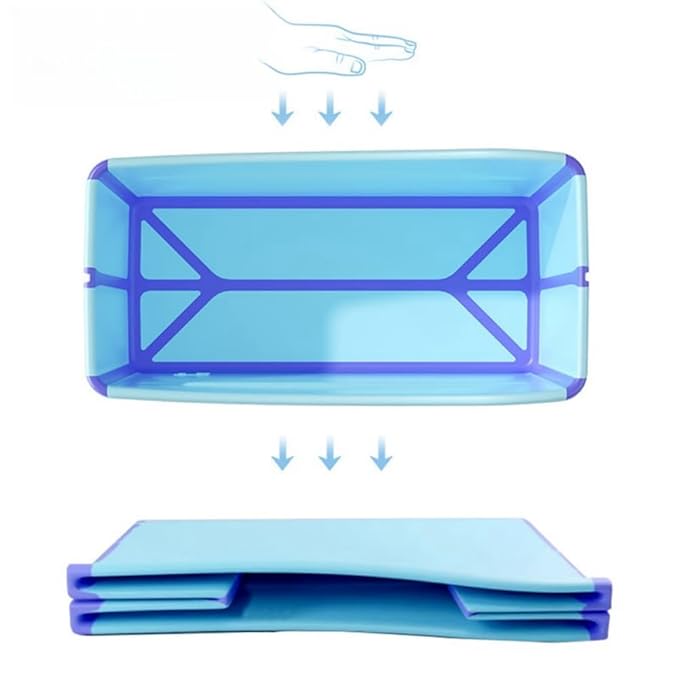 Large Foldable Bathtub for Toddler Collapsible Baby Bathtub Portable Bath tub Lightweight for Children Twins Petite Adult