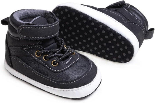 CENCIRILY Baby Boys Girls High Top Sneakers Soft Soles Anti Skid Infant Ankle Shoes Toddler Prewalker First Walking Crib Shoes
