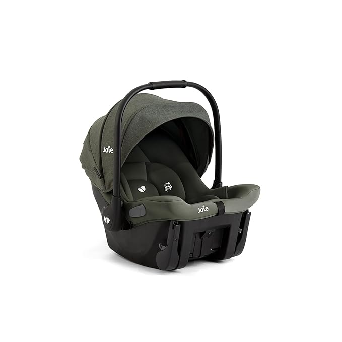 Joie Ginger and Mint Latch Travel System – 4-in-1 Travel System with Base-Free Infant Car Seat & Stroller, Built-in Latch for Easy Install and an Included All-Terrain Stroller (Evergreen)